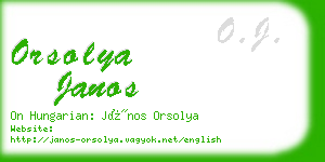 orsolya janos business card